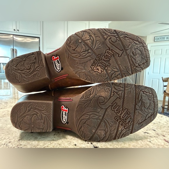 Justin Boots Women’s Western Cowboy Dark Brown Heeled Boots - Picture 12 of 13